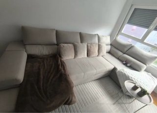 Sofá Cama Chaise Longue Beige