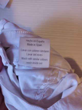Mono vaquero blanco talla 36