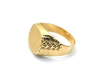 Sello Oro 18K Cuadrangular Tipo Gucci