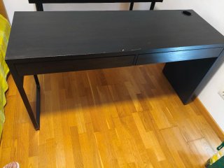 Escritorio Ikea Negro con Cajones mesa