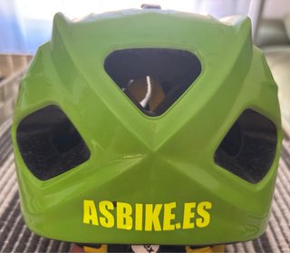 Casco bici junior verde y amarillo