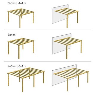 Pérgola Cádiz 3x4m Madera