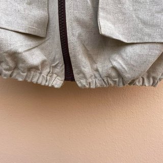 Gilet vintage in lino beige