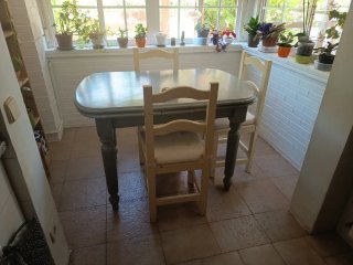 Mesa y 4 Sillas Cocina Madera