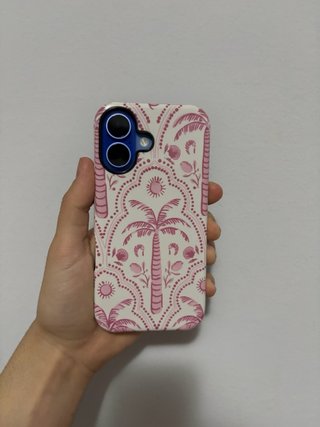 Cover iPhone 16 Motivo Palme e Sole