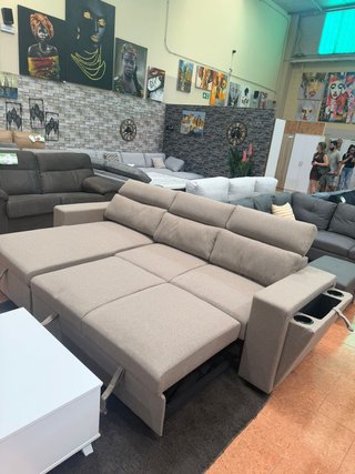 Sofá Cama Chaise Longue con Arcón