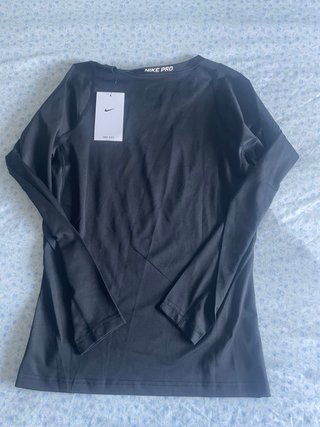 Camiseta Nike Pro Manga Larga Negra Talla M NUEVO!