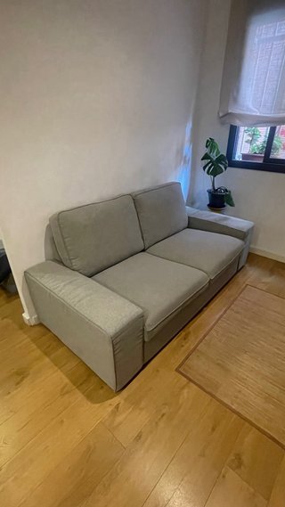 Sofá KIVIK (Ikea) gris de tela seminuevo