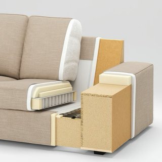 Sofá KIVIK (Ikea) gris de tela seminuevo