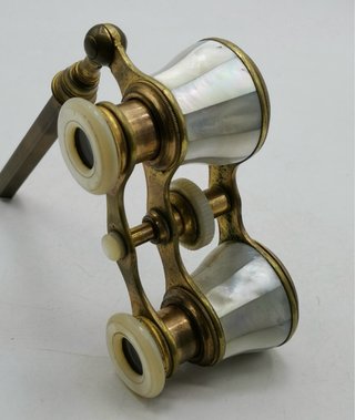 Prismáticos Ópera Nácar Latón Antiguos