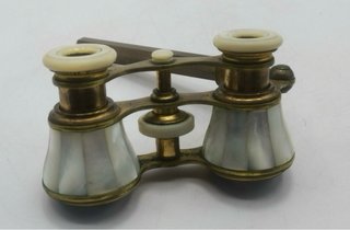 Prismáticos Ópera Nácar Latón Antiguos