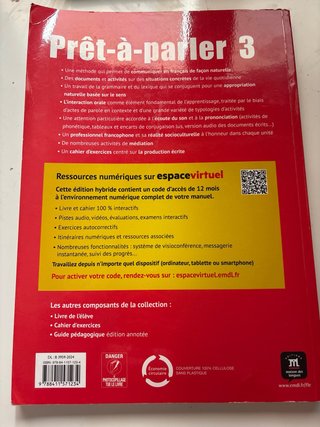 Prêt-à-parler 3, méthode de français, A1 Livre ...