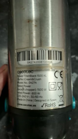 Batidora Cecotec de mano 1500W  Para reparar