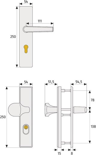 ABUS KLZS714 herrajes de protección para puertas