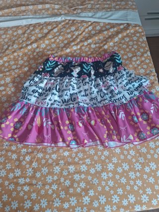 Falda estampada multicolor