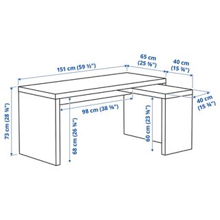 Escritorio Ikea MALM Blanco