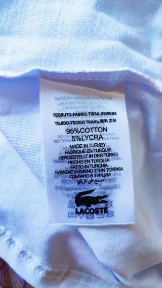 Camiseta Lacoste Blanca Hombre
