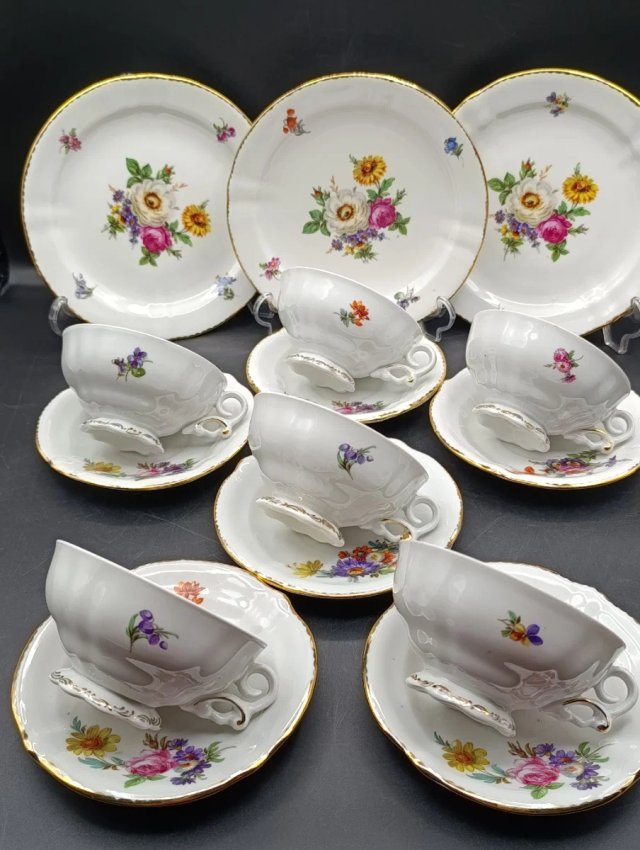 Juego de té porcelana española