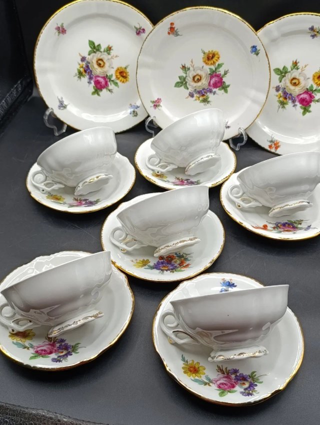 Juego de té porcelana española