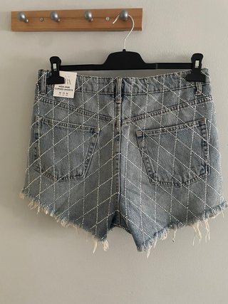 Shorts Vaqueros Brillantes Zara Talla 42
