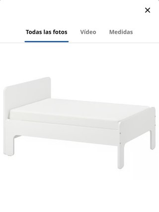 2 Camas extensible SLÄKT blanca