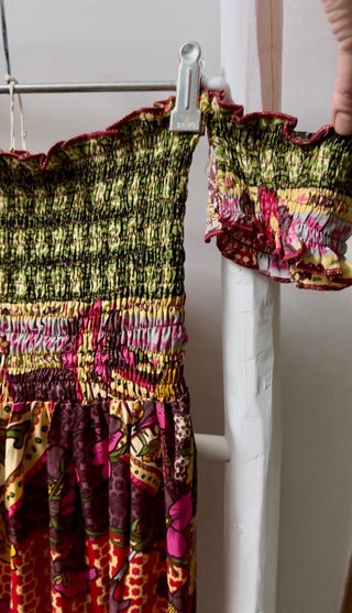 Vestido boho patchwork multicolor NUEVO