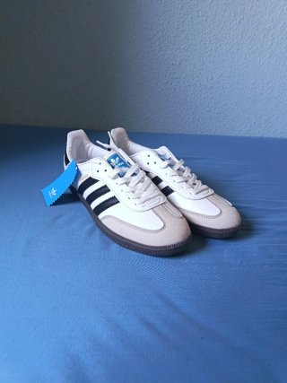 Zapatos Adidas Samba Blancos y Negros
