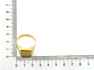 Sello Oro 18K Cuadrado Estilo Gucci