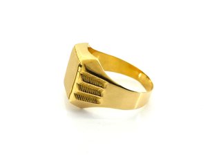 Sello Oro 18K Cuadrado Estilo Gucci