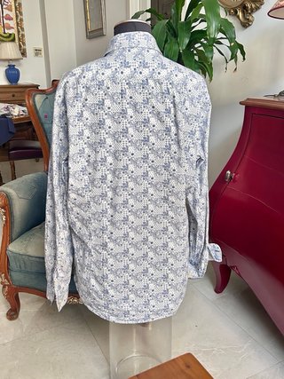 Camisa Giordano Talla XL Azul y Blanco