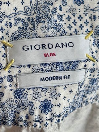 Camisa Giordano Talla XL Azul y Blanco