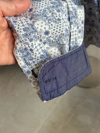 Camisa Giordano Talla XL Azul y Blanco