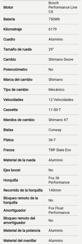 Bicicleta Conway XYRON S29 Eléctrica
