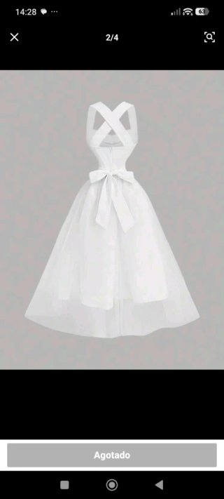 Vestido blanco tirantes cruzados