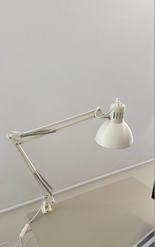Lámpara Escritorio Ajustable Metal Blanco
