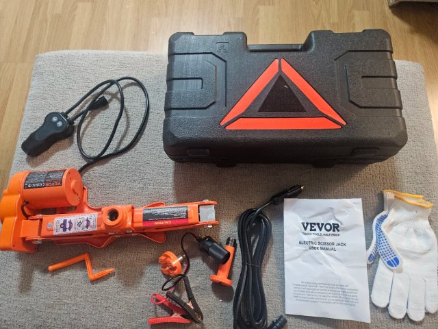 Gato Eléctrico Tijera 12V 3 Toneladas VEVOR