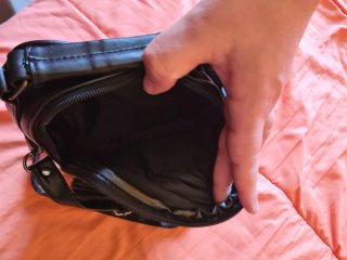 Bolso bandolera negro multibolsillos