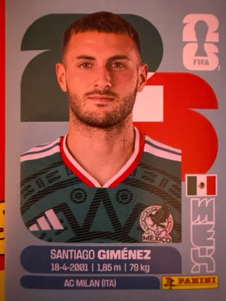 Sticker Santiago Giménez FIFA 2026