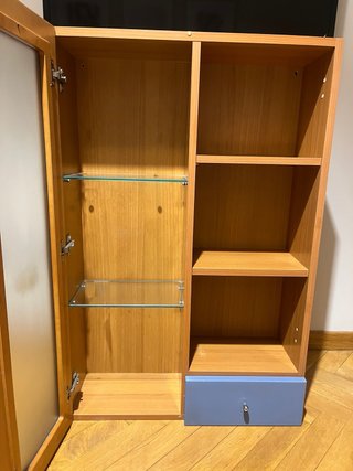 Mueble de baño madera con espejo