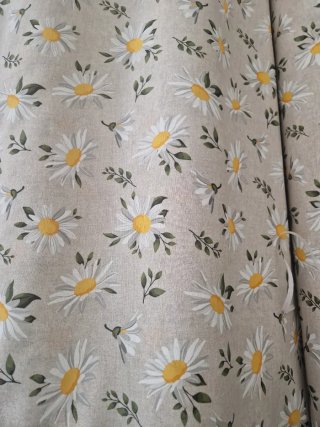 Retal loneta estampado flores 1.40x2mts