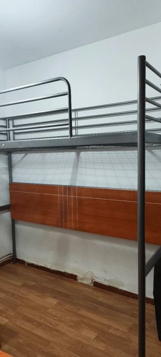 Litera metálica con escalones de madera 90 x 1,90