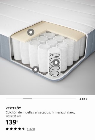 Canapé tapizado y colchón IKEA