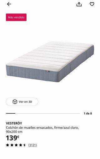 Canapé tapizado y colchón IKEA
