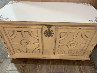 Baúl Madera Maciza Antiguo Restaurado