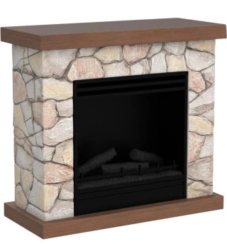 Chimenea Eléctrica Kalestein Piedra y Madera
