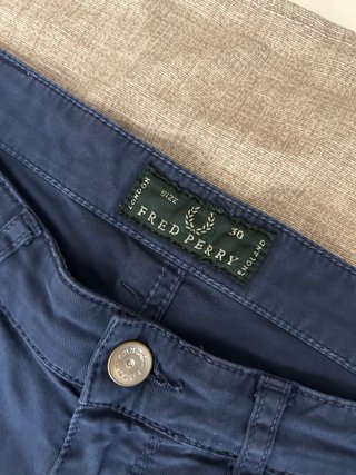 Pantaloni Fred Perry Blu Taglia S