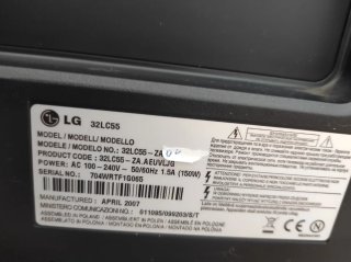 Televisión LG Negra