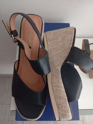 Sandali eleganti neri donna taglia 48