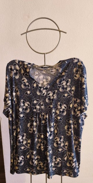 Blusón manga corta estampado floral