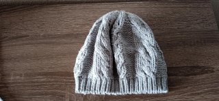 Regalo Gorro de lana tejido gris